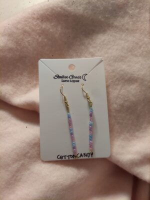Cotton Candy Earrings OOAK