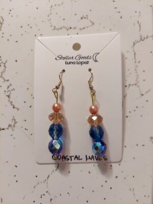 Coastal Waves Earrings OOAK