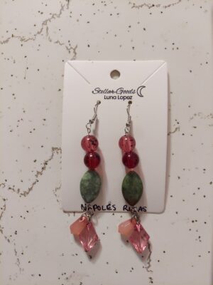 Napoles Rosas Earrings OOAK