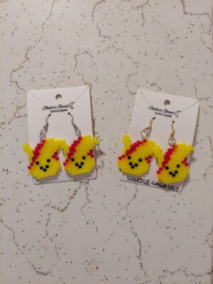 Sunrise Calla Lily Earrings