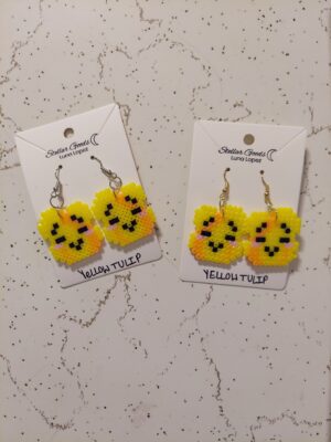 Yellow Tulip Earrings
