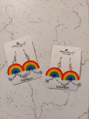 Rainbow Mini Perler Earrings