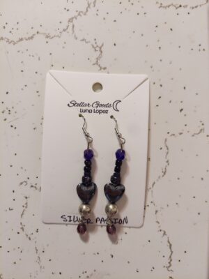 Silver Passion Earrings OOAK