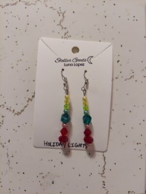 Holiday Lights Earrings OOAK