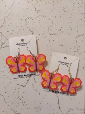Pink Butterflies Earrings