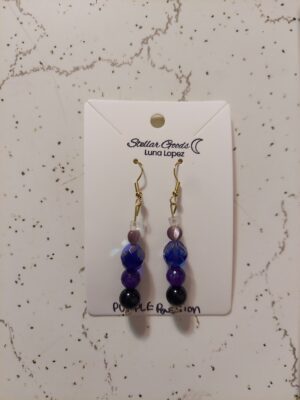 Purple Passion Earrings OOAK