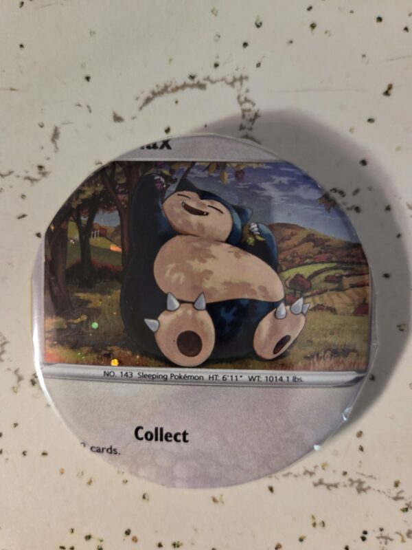 Snorlax Holo Pokemon Pin 58mm - Waterproof