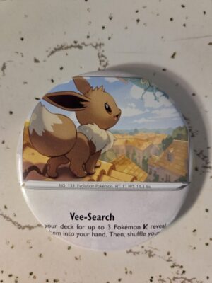 Eevee Pokemon Pin 58mm - Raw Card