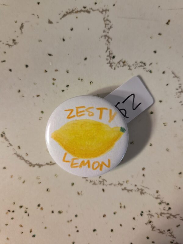 Zesty Lemon Pin 32mm - Waterproof