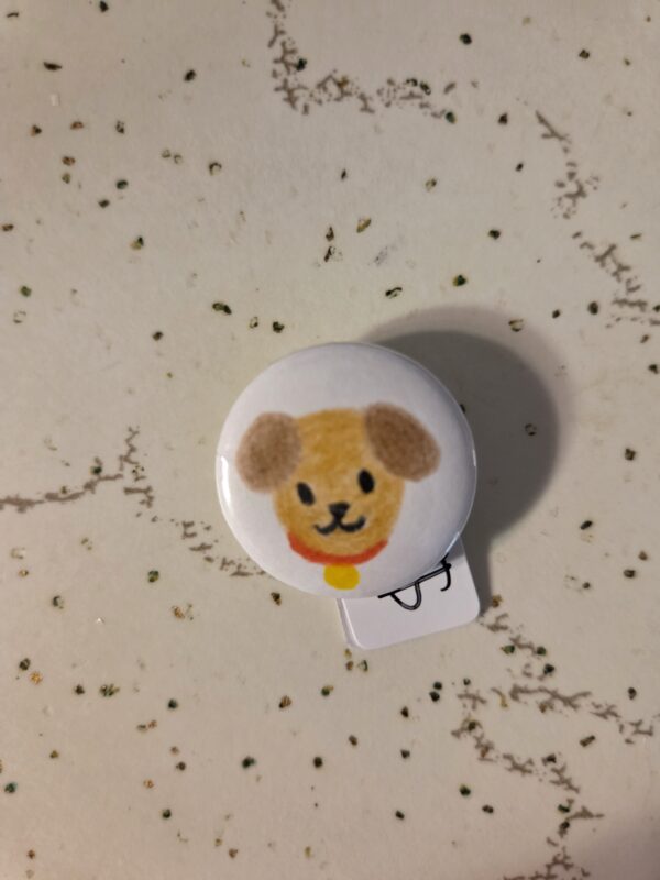 Mini Tan Puppy Dog Pin 25mm - Waterproof
