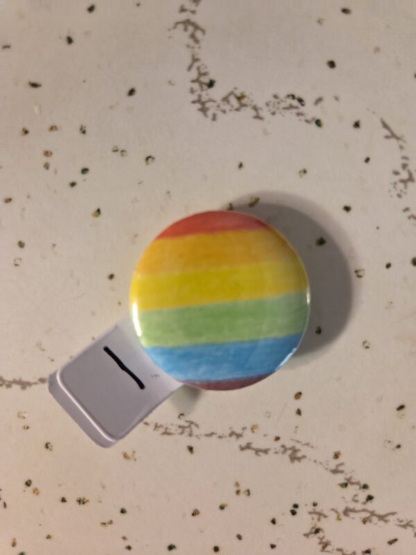 Mini Rainbow Pride Pin 25mm - Waterproof