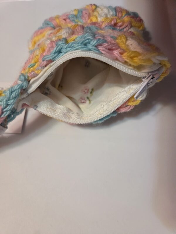 Rainbow Pastels Granny Square Coin Purse - Image 6