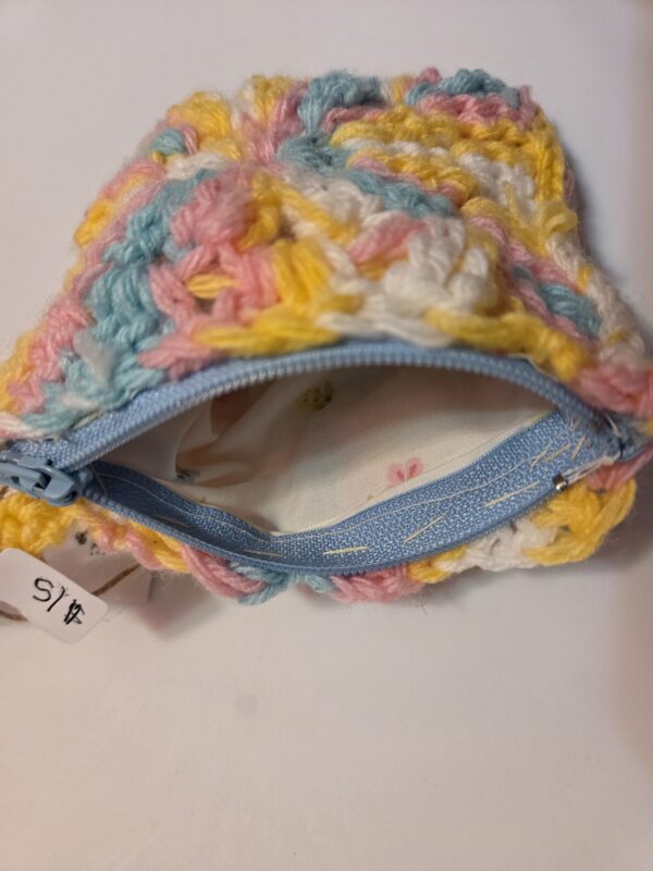 Rainbow Pastels Granny Square Coin Purse - Image 2