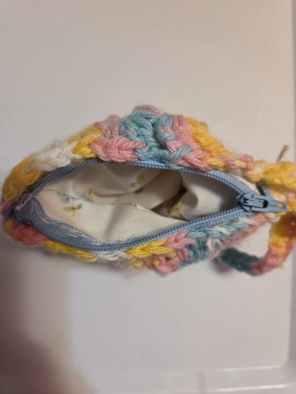 Rainbow Pastels Granny Square Coin Purse - Image 3
