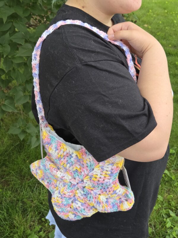 Large Multicolor Star Bag With Flower Liner