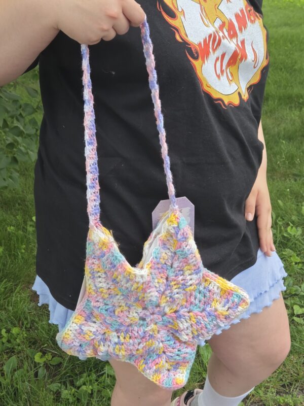 Large Multicolor Star Bag With Flower Liner - Image 3