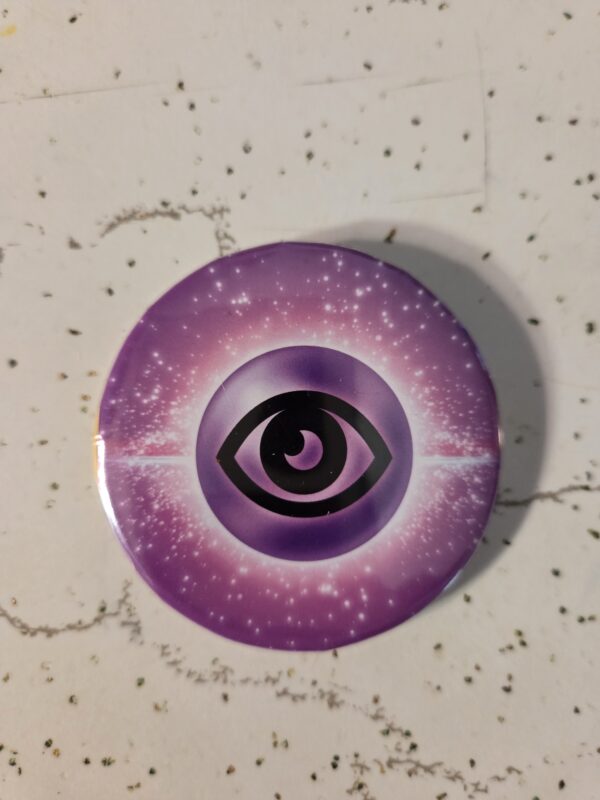 Psychic Energy Pokemon Pin 58mm - Waterproof