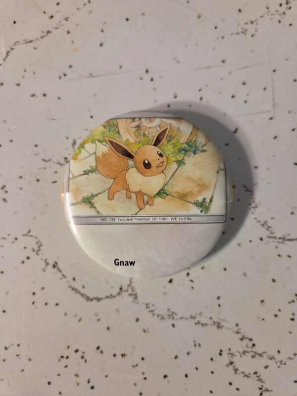 Eevee Pokemon Pin 58mm - Raw Card