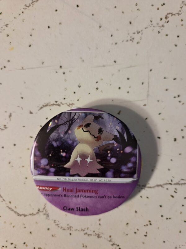 Mimikyu Holo Pokemon Pin 58mm - Raw Card