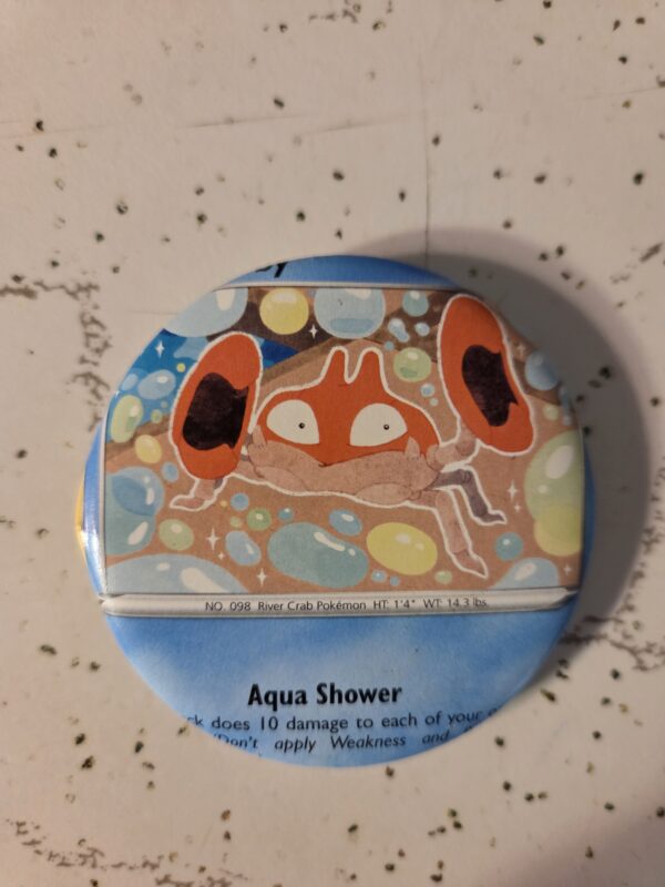 Krabby Pokemon Pin 58mm - Raw Card