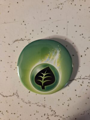 Off-Center Leaf Energy Pokemon Pin 58mm - Waterproof