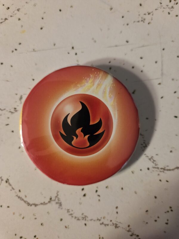 Fire Energy Pokemon Pin 58mm