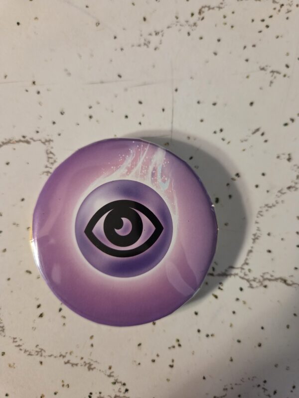 Psychic Energy Pokemon Pin 58mm - Waterproof