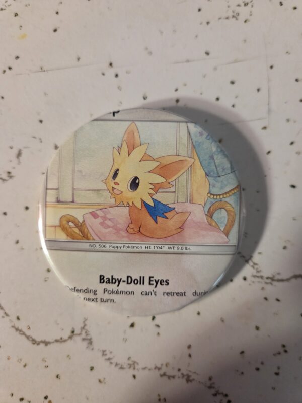 Lilipup Pokemon Pin 58mm - Waterproof