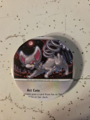 Glameow Pokemon Pin 58mm - Raw Card