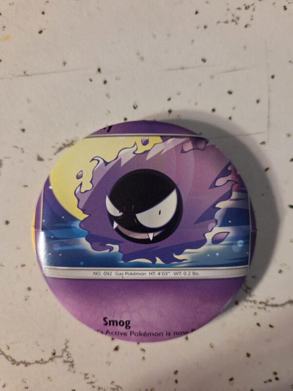 Gastly Pokemon Pin 58mm - Raw Card