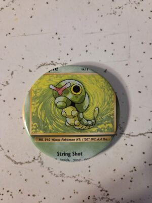 Caterpie Pokemon Pin 58mm - Raw Card