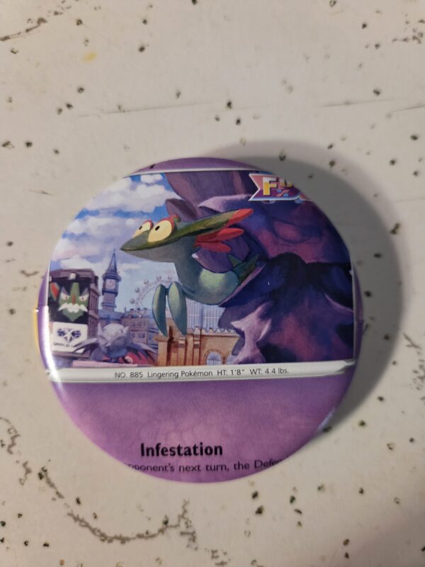 Dreepy Fusion Strike Pokemon Pin 58mm - Raw card