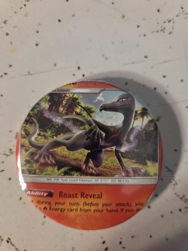 Salazzle Pokemon Pin 58mm - Waterproof