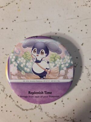 Indeedee Pokemon Pin 58mm - Raw Card