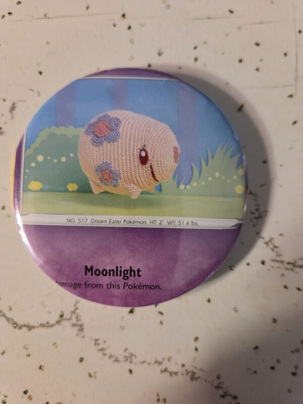 Munna Pokemon Pin 58mm - Waterproof