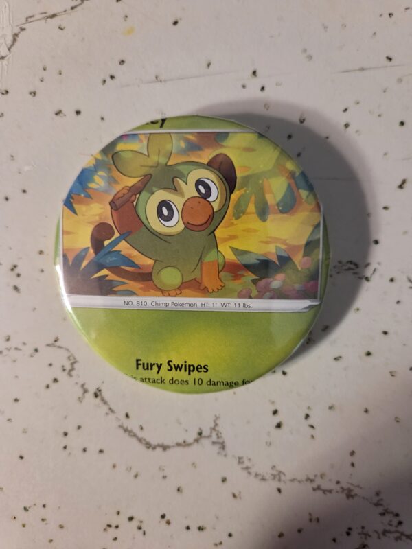 Grookey Pokemon Pin 58mm - Waterproof