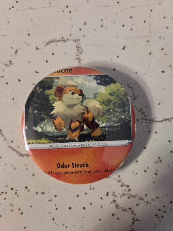 Growlithe Pokemon Pin 58mm - Waterproof