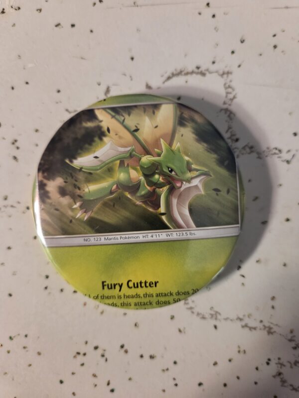 Scyther Pokemon Pin 58mm - Waterproof